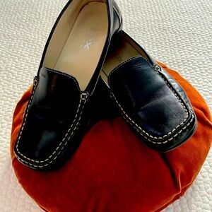 Geox Black Loafers Slip-On Casual Shoes